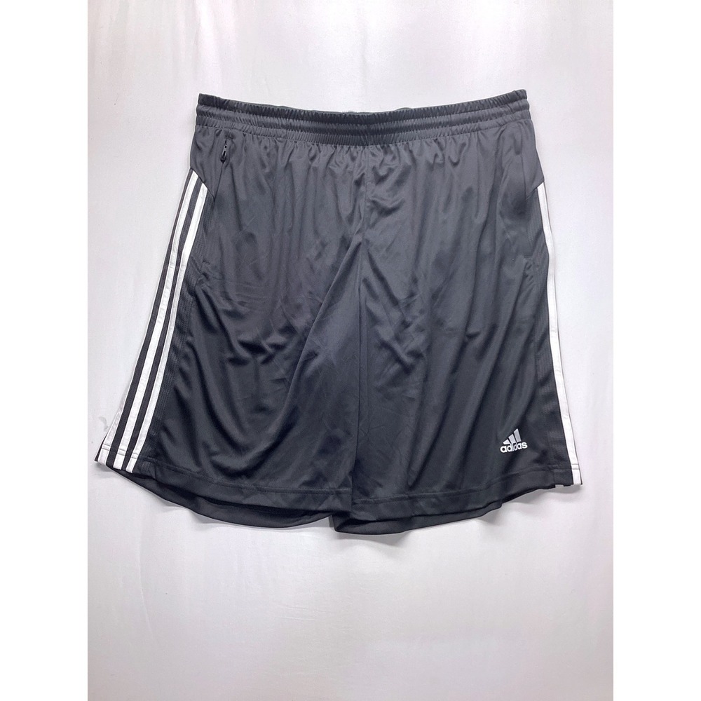 Adidas Mens CLM PNL Athletic Shorts Carbon Grey 3-Stripe CW5136 Size 2XL NEW